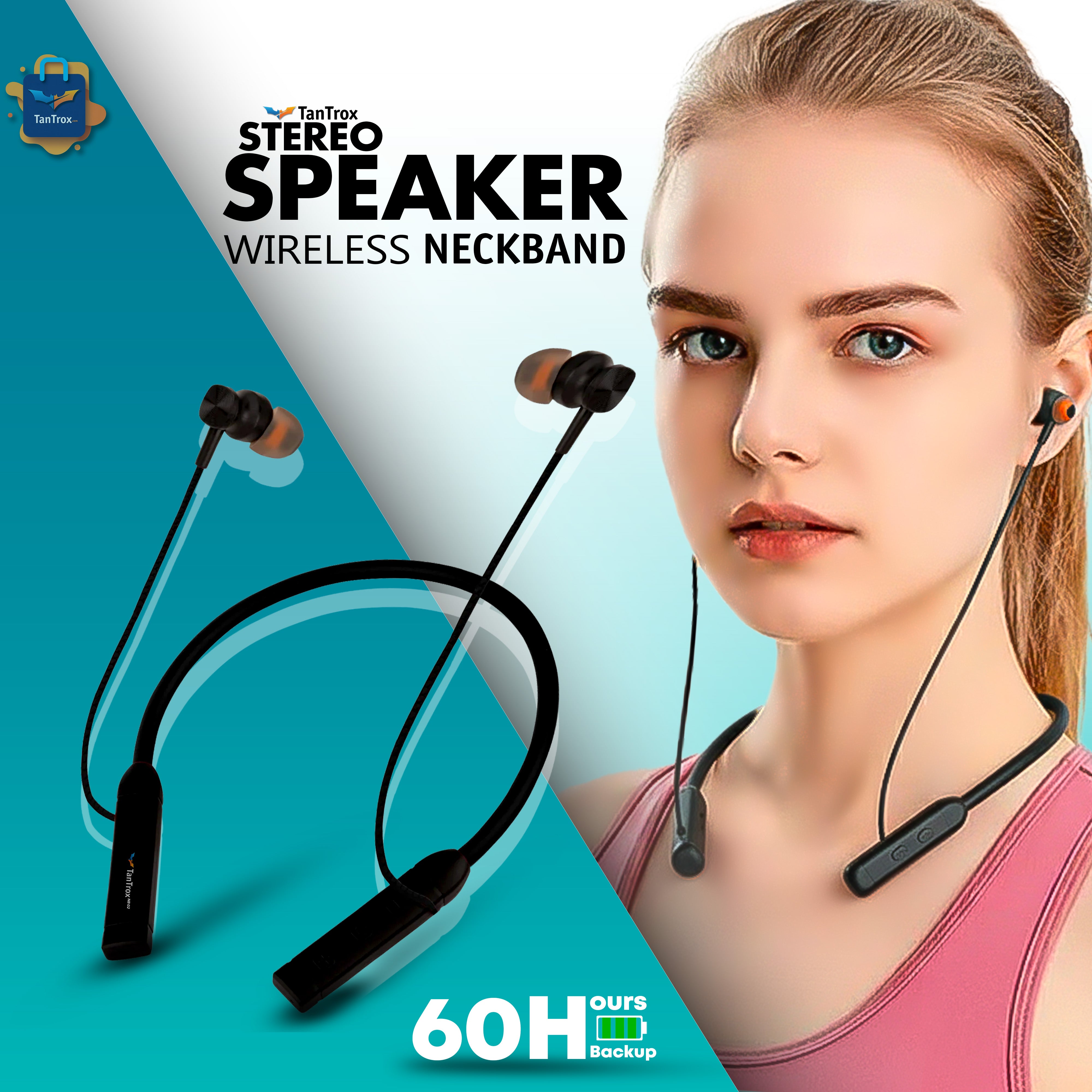 TanTrox NB-02 STEREO SPEAKER WIRELESS NECKBAND EXTRA BASS
