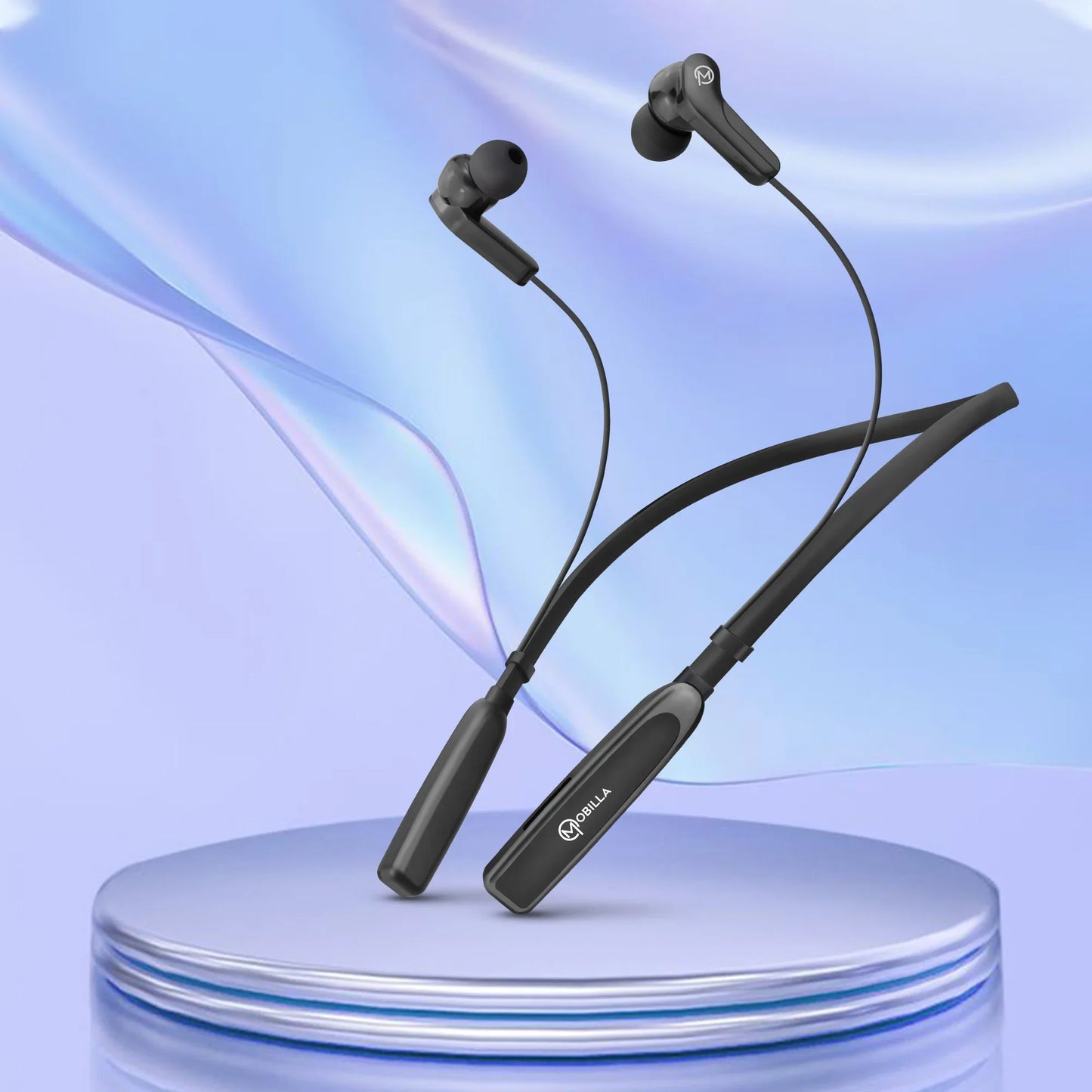 Wireless Bluetooth Neckband Earphones 60 Hrs Long Battery Backup